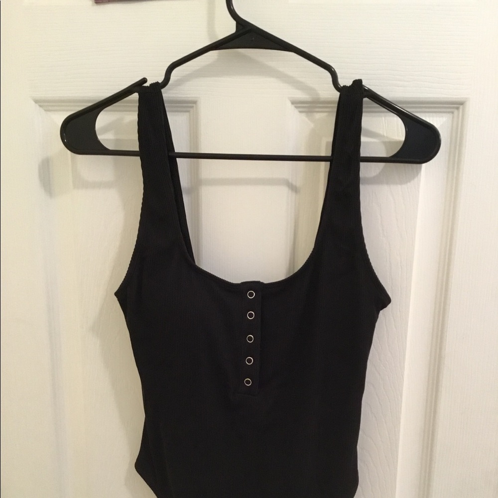 aerie one piece ribbed snap swimsuit